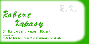robert kaposy business card